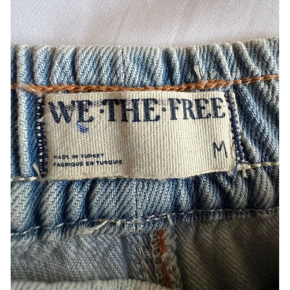 We The Free Free People Barrel Bright-Eyed Low-Slung Jeans in Moonstone Blue M - Picture 9 of 14
